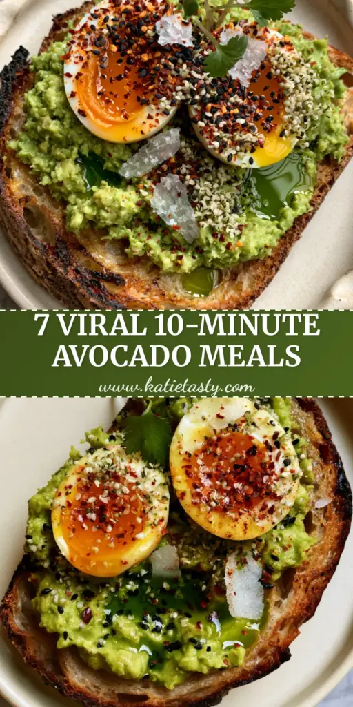 Avocado Meals: The Ultimate Gourmet Sourdough Toast with Jammy Eggs 4 A top-down gourmet avocado meal on sourdough with jammy soft-boiled eggs, black sesame seeds, and chili flakes. (avocado meals)