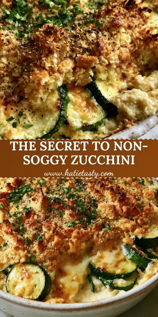 Zucchini Casserole with Buttery Ritz Cracker Topping 3 A bubbling zucchini casserole in a white dish with a mountainous golden Ritz cracker topping and fresh parsley. (zucchini casserole)