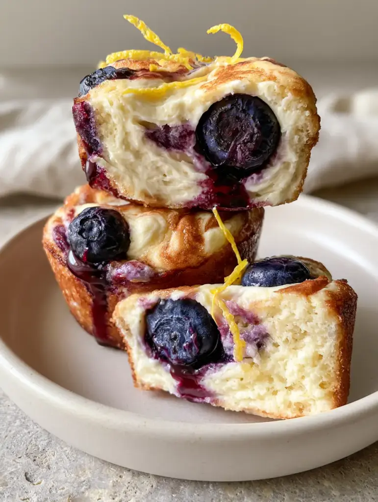 Blueberry and Lemon Zest Cottage Cheese Bites: The Ultimate Gourmet Protein Snack 1 A Blueberry and Lemon Zest Cottage Cheese Bite halved to reveal a smooth, dense, cheesecake-like interior with no curds.