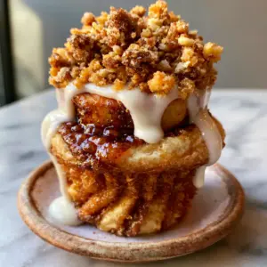 Smartphone photo showing the spiraled layers and dark amber cinnamon swirl inside the muffin. (cinnamon muffins)
