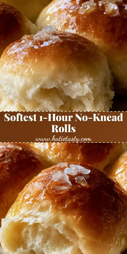 A cluster of high-domed dinner rolls in a stoneware dish with a shimmering honey butter glaze and flaky sea salt.