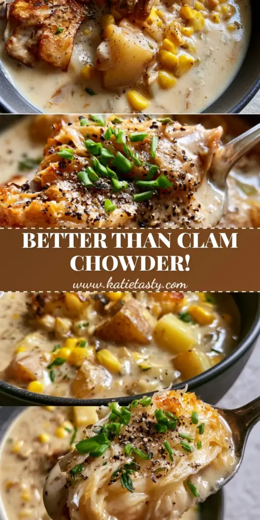 Lion's Mane Mushroom Chowder: The Ultimate Creamy Comfort Bowl 3 A vertical split-screen showing a top-down view of lion's mane mushroom chowder in a charcoal bowl and a macro shot of a spoon lifting seared mushroom chunks.
