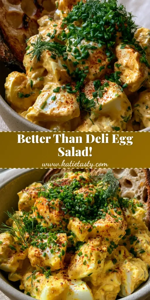 A close-up of the Best Egg Salad Recipe featuring chunky egg whites and fresh dill on toasted sourdough bread.