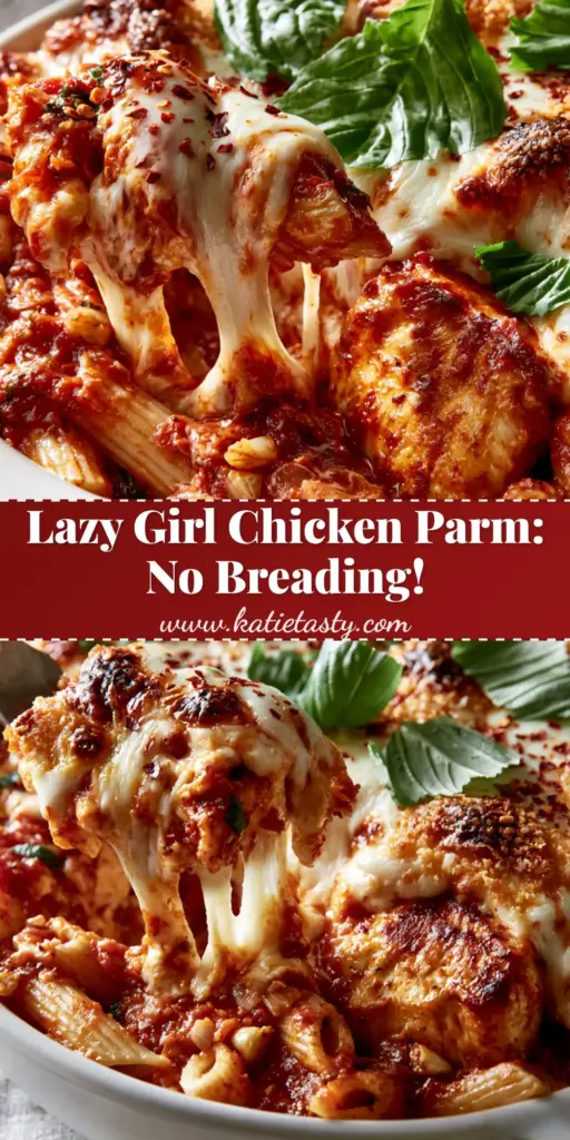 Chicken parmesan casserole: The Ultimate Ultra-Cheesy Family Dinner 3 A massive mozzarella cheese pull from a freshly baked Chicken parmesan casserole in a white ceramic dish.
